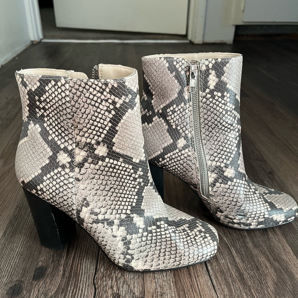 Steve Madden snake skin booties